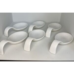 Arcoroc Professionals White Spoon Rest Set of 6 • Restaurant Quality Kitchenware